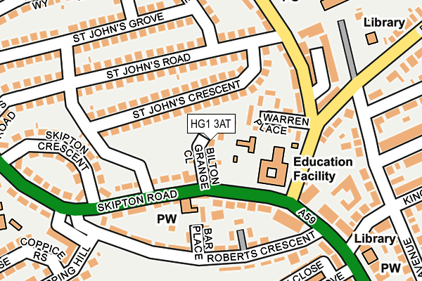 HG1 3AT map - OS OpenMap – Local (Ordnance Survey)