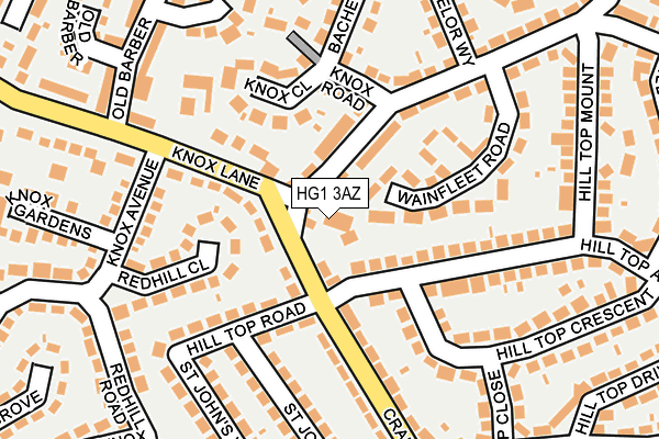 HG1 3AZ map - OS OpenMap – Local (Ordnance Survey)