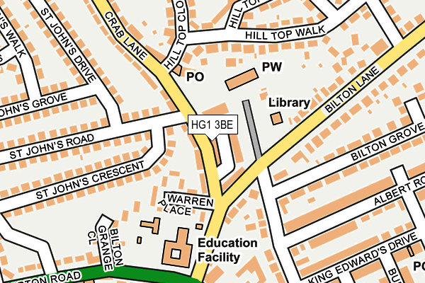 HG1 3BE map - OS OpenMap – Local (Ordnance Survey)