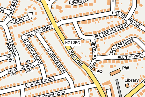 HG1 3BG map - OS OpenMap – Local (Ordnance Survey)