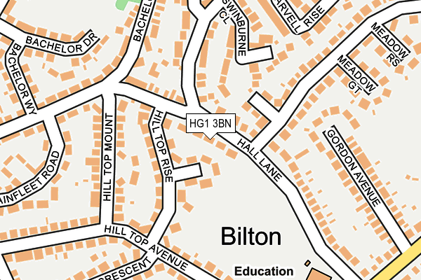 HG1 3BN map - OS OpenMap – Local (Ordnance Survey)