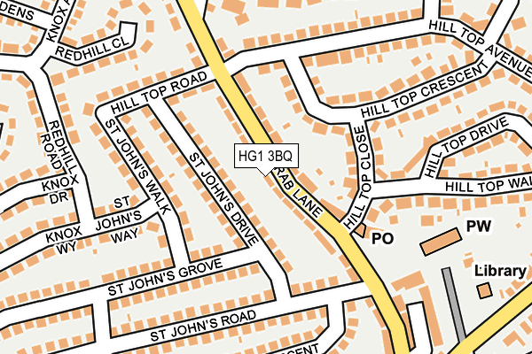 HG1 3BQ map - OS OpenMap – Local (Ordnance Survey)