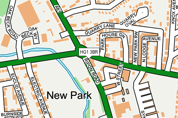 HG1 3BR map - OS OpenMap – Local (Ordnance Survey)