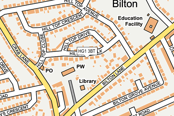 HG1 3BT map - OS OpenMap – Local (Ordnance Survey)