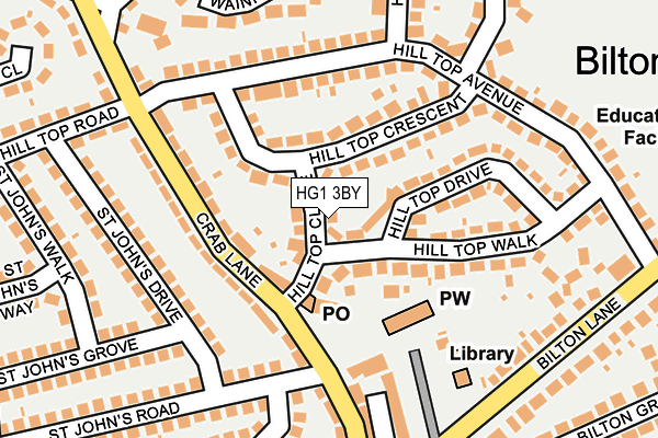 HG1 3BY map - OS OpenMap – Local (Ordnance Survey)