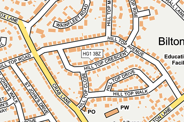 HG1 3BZ map - OS OpenMap – Local (Ordnance Survey)