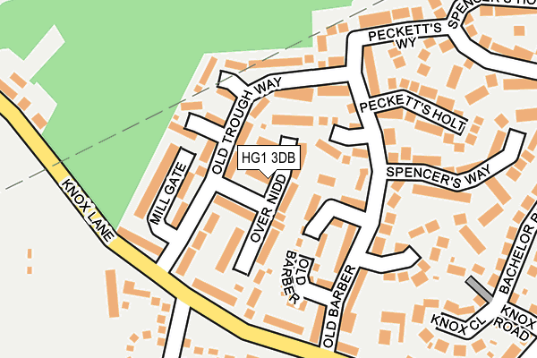 HG1 3DB map - OS OpenMap – Local (Ordnance Survey)