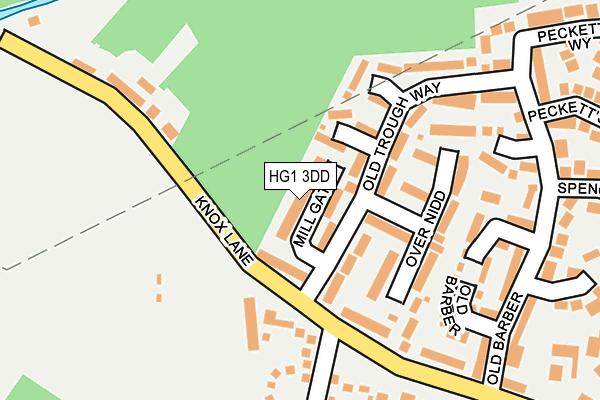 HG1 3DD map - OS OpenMap – Local (Ordnance Survey)