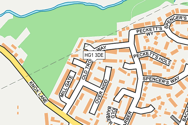 HG1 3DE map - OS OpenMap – Local (Ordnance Survey)