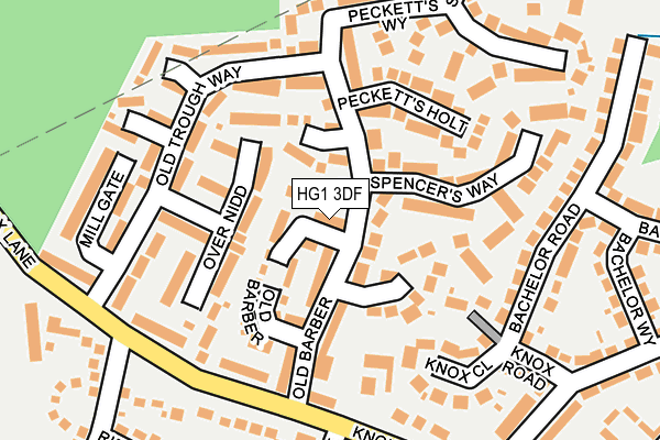 HG1 3DF map - OS OpenMap – Local (Ordnance Survey)