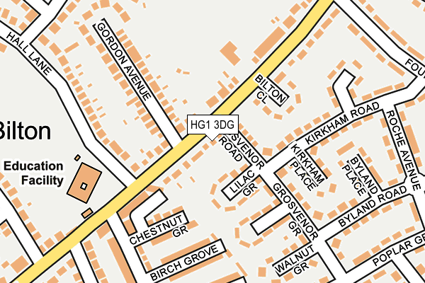 HG1 3DG map - OS OpenMap – Local (Ordnance Survey)