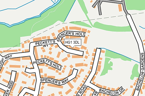 HG1 3DL map - OS OpenMap – Local (Ordnance Survey)