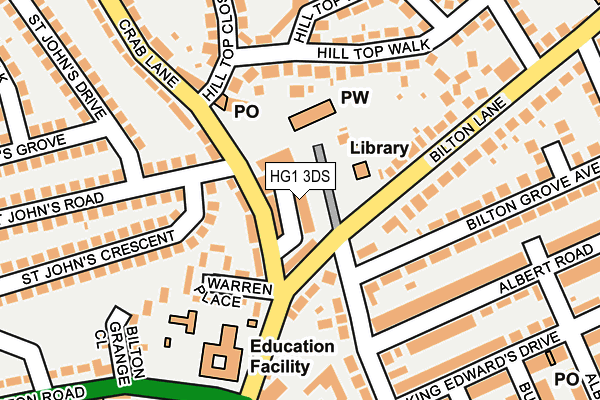 HG1 3DS map - OS OpenMap – Local (Ordnance Survey)