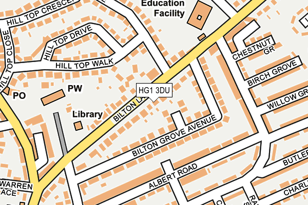 HG1 3DU map - OS OpenMap – Local (Ordnance Survey)