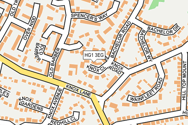 HG1 3EG map - OS OpenMap – Local (Ordnance Survey)