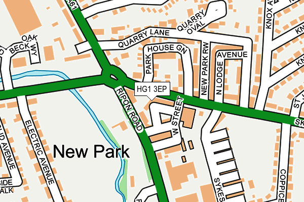 HG1 3EP map - OS OpenMap – Local (Ordnance Survey)