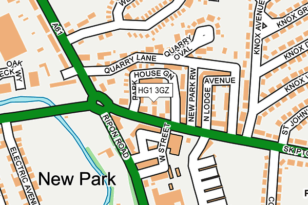 HG1 3GZ map - OS OpenMap – Local (Ordnance Survey)