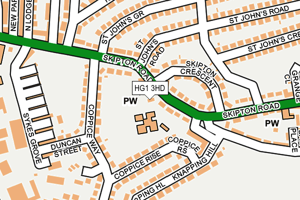 HG1 3HD map - OS OpenMap – Local (Ordnance Survey)