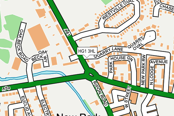 HG1 3HL map - OS OpenMap – Local (Ordnance Survey)