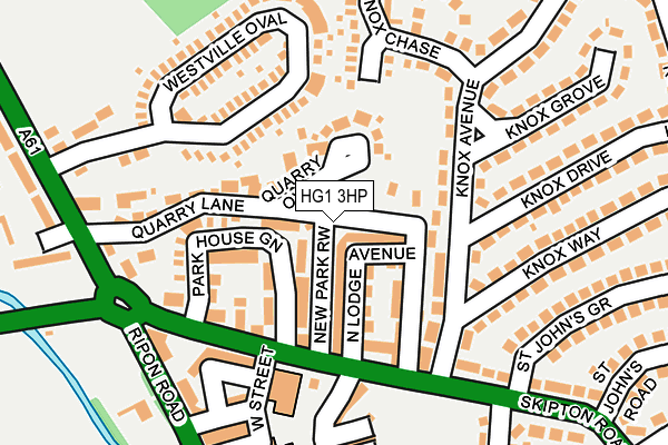 HG1 3HP map - OS OpenMap – Local (Ordnance Survey)