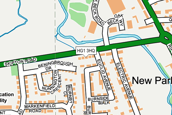 HG1 3HQ map - OS OpenMap – Local (Ordnance Survey)