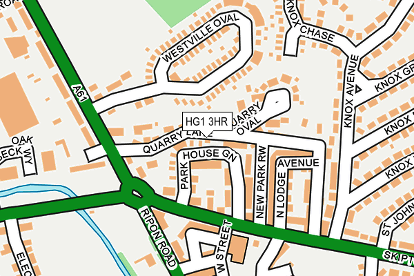 HG1 3HR map - OS OpenMap – Local (Ordnance Survey)