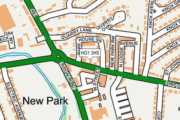 HG1 3HS map - OS OpenMap – Local (Ordnance Survey)