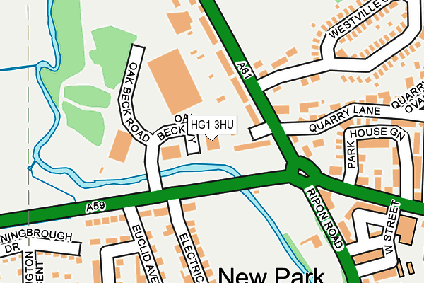 HG1 3HU map - OS OpenMap – Local (Ordnance Survey)