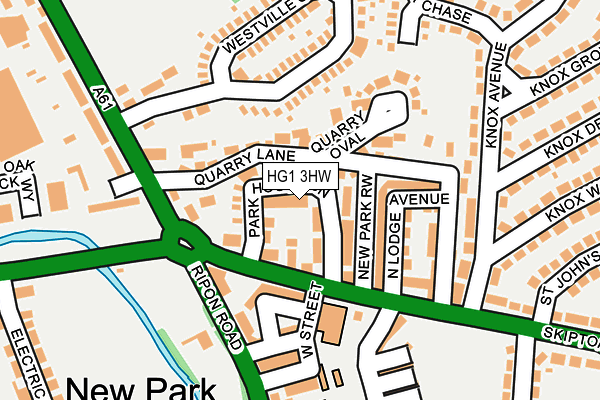 HG1 3HW map - OS OpenMap – Local (Ordnance Survey)