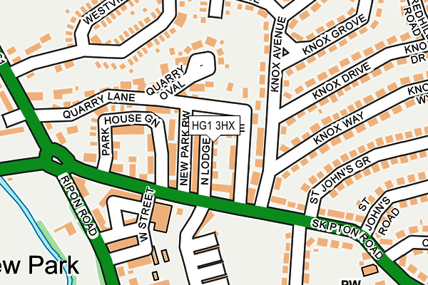 HG1 3HX map - OS OpenMap – Local (Ordnance Survey)