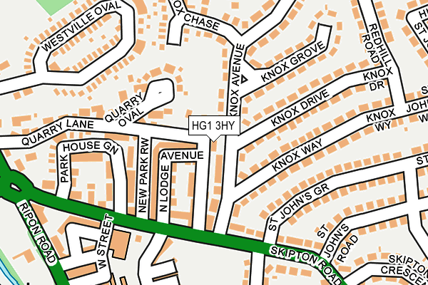 HG1 3HY map - OS OpenMap – Local (Ordnance Survey)