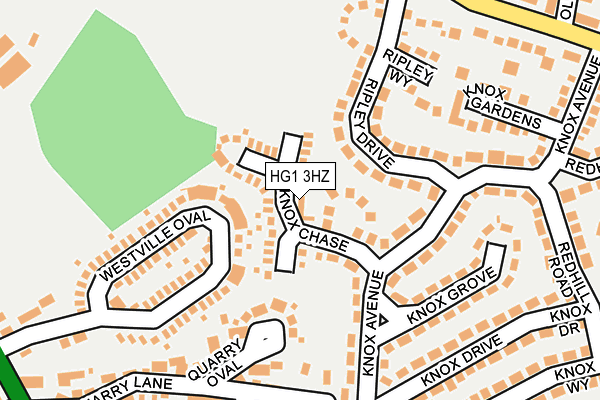 HG1 3HZ map - OS OpenMap – Local (Ordnance Survey)