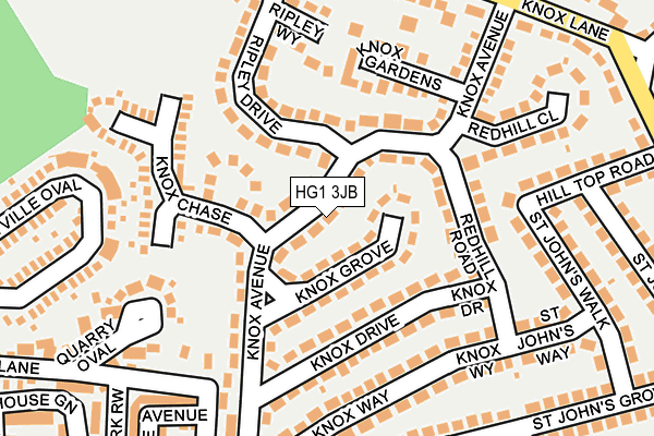 HG1 3JB map - OS OpenMap – Local (Ordnance Survey)