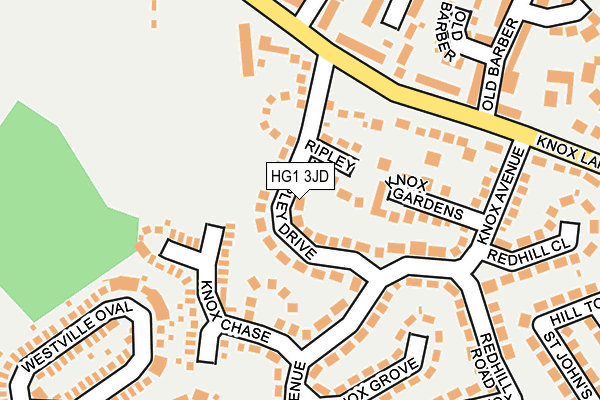 HG1 3JD map - OS OpenMap – Local (Ordnance Survey)