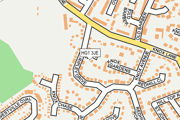 HG1 3JE map - OS OpenMap – Local (Ordnance Survey)