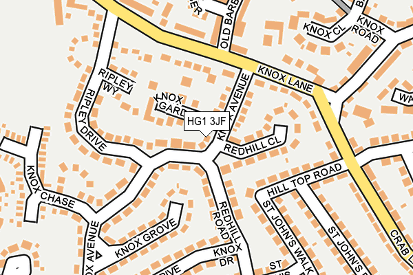 HG1 3JF map - OS OpenMap – Local (Ordnance Survey)