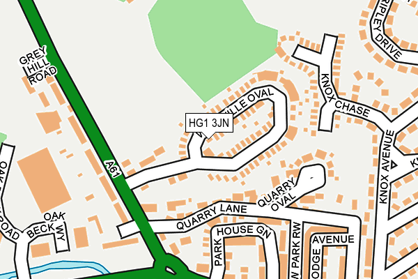 HG1 3JN map - OS OpenMap – Local (Ordnance Survey)