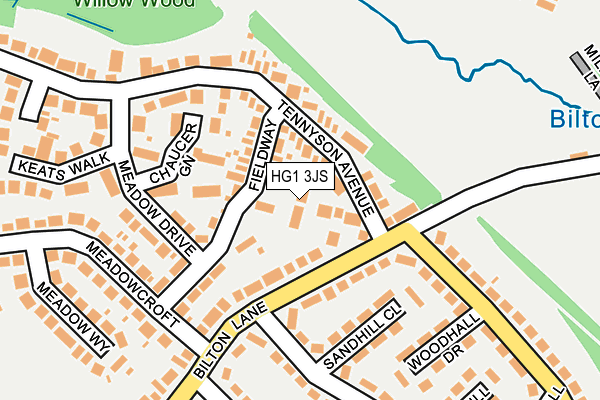 HG1 3JS map - OS OpenMap – Local (Ordnance Survey)