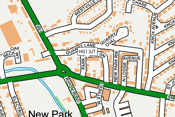 HG1 3JT map - OS OpenMap – Local (Ordnance Survey)