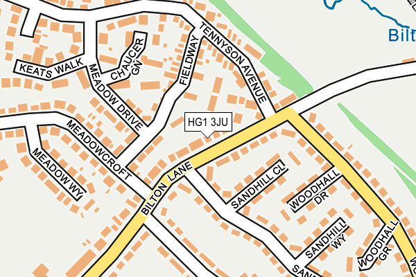 HG1 3JU map - OS OpenMap – Local (Ordnance Survey)