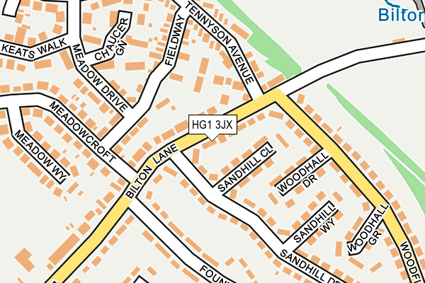 HG1 3JX map - OS OpenMap – Local (Ordnance Survey)