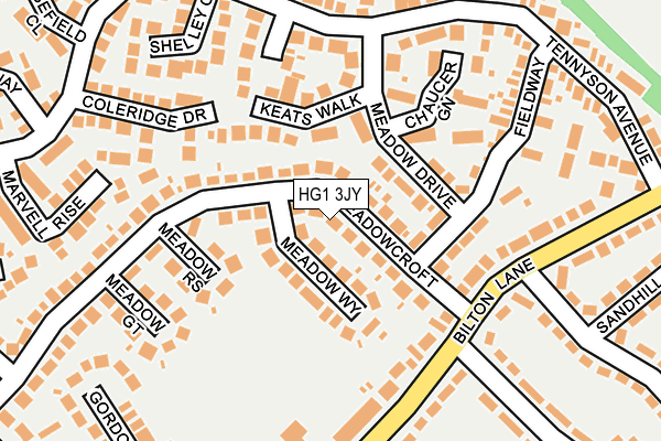 HG1 3JY map - OS OpenMap – Local (Ordnance Survey)