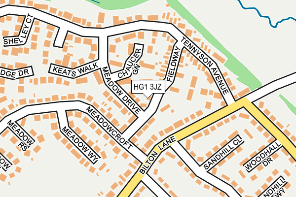 HG1 3JZ map - OS OpenMap – Local (Ordnance Survey)