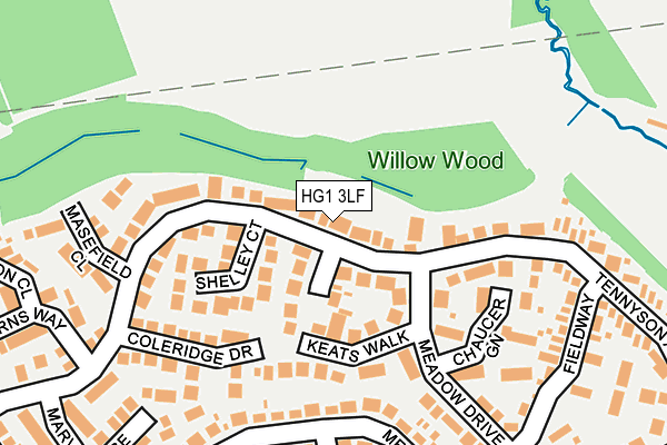 HG1 3LF map - OS OpenMap – Local (Ordnance Survey)