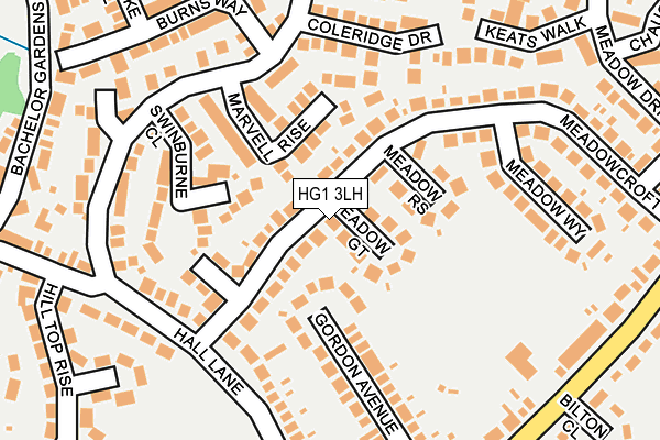 HG1 3LH map - OS OpenMap – Local (Ordnance Survey)