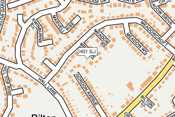 HG1 3LJ map - OS OpenMap – Local (Ordnance Survey)