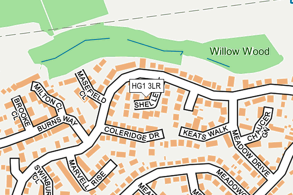HG1 3LR map - OS OpenMap – Local (Ordnance Survey)