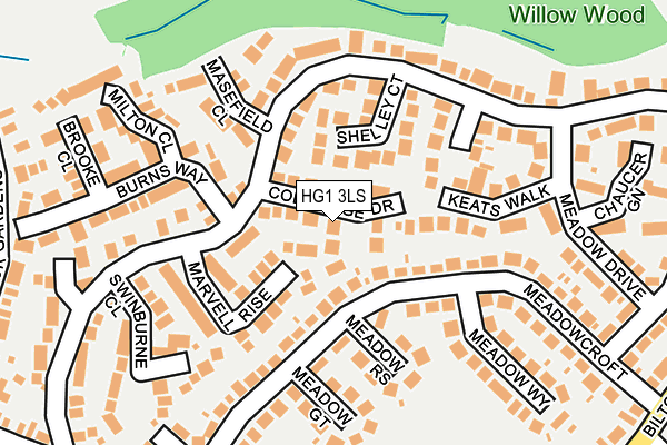 HG1 3LS map - OS OpenMap – Local (Ordnance Survey)