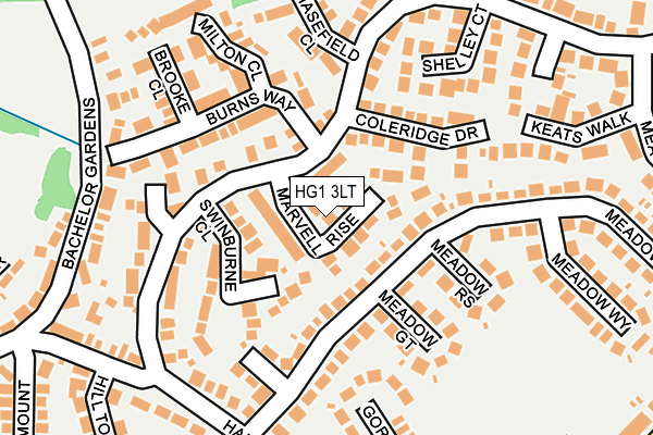 HG1 3LT map - OS OpenMap – Local (Ordnance Survey)