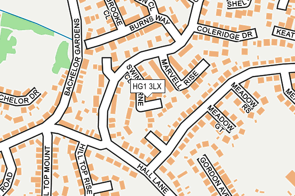 HG1 3LX map - OS OpenMap – Local (Ordnance Survey)
